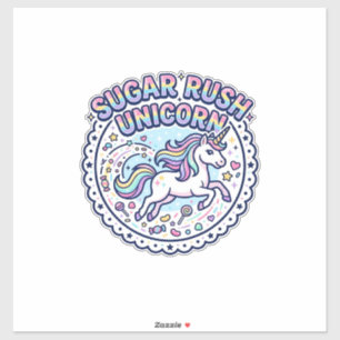 Unicorn Sugar Rush Unicorn Funny Cute Gift Design_