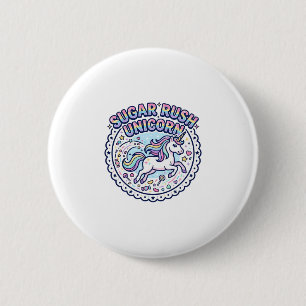 Unicorn Sugar Rush Unicorn Funny Cute Gift Design_ 6 Cm Round Badge