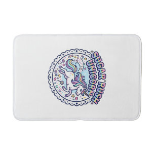 Unicorn Sugar Rush Unicorn Funny Cute Gift Design_ Bath Mat