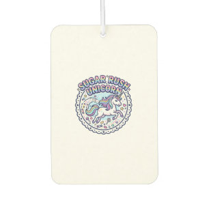Unicorn Sugar Rush Unicorn Funny Cute Gift Design_ Car Air Freshener