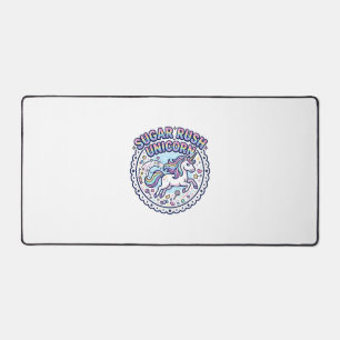 Unicorn Sugar Rush Unicorn Funny Cute Gift Design_ Desk Mat