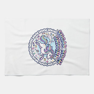 Unicorn Sugar Rush Unicorn Funny Cute Gift Design_ Tea Towel
