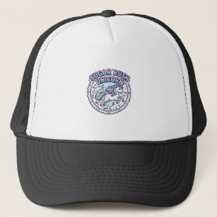 Unicorn Sugar Rush Unicorn Funny Cute Gift Design_ Trucker Hat
