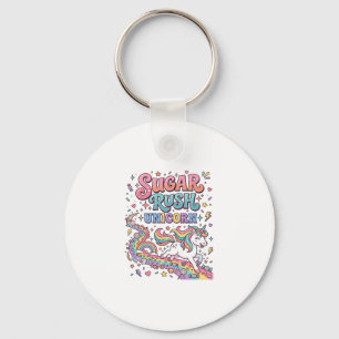 Unicorn Sugar Rush Unicorn Kawaii Marketplace Artw Key Ring