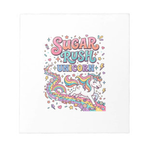Unicorn Sugar Rush Unicorn Kawaii Marketplace Artw Notepad