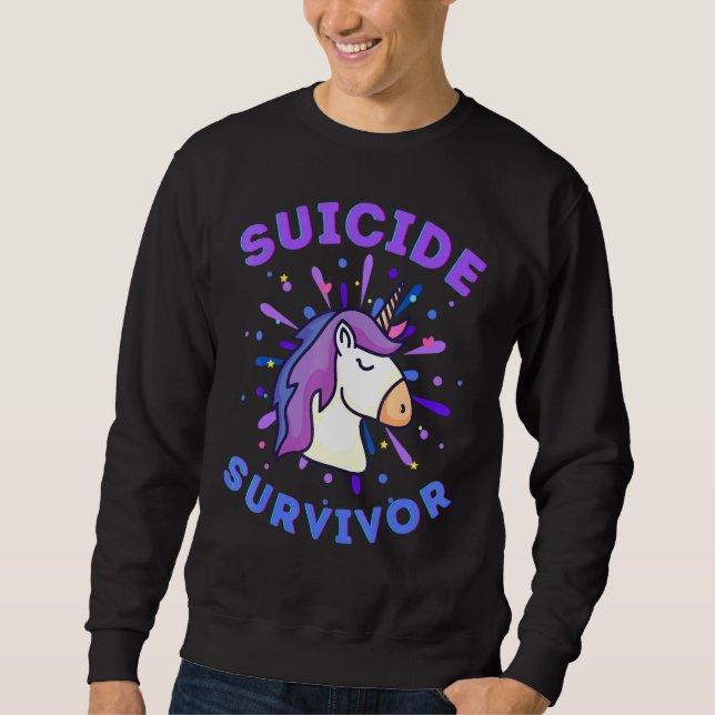 Unicorn Suicide Survivor Awareness Prevention Kid  Sweatshirt (Front)