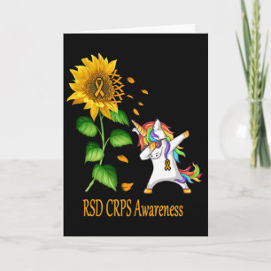 Unicorn Sunflower Rsd Crps Awareness Card
