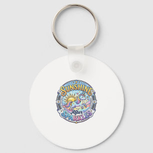 Unicorn Sunshine After Sparkles POD Ready Marketpl Key Ring