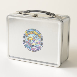 Unicorn Sunshine After Sparkles POD Ready Marketpl Metal Lunch Box