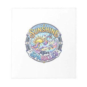 Unicorn Sunshine After Sparkles POD Ready Marketpl Notepad