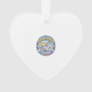 Unicorn Sunshine After Sparkles POD Ready Marketpl Ornament