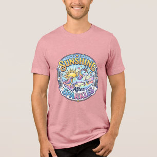 Unicorn Sunshine After Sparkles POD Ready Marketpl Tri-Blend Shirt