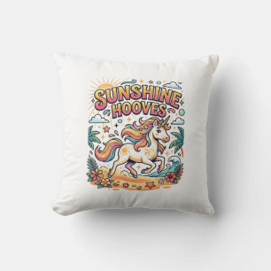 Unicorn Sunshine Hooves Commercial Sticker and Shi Cushion