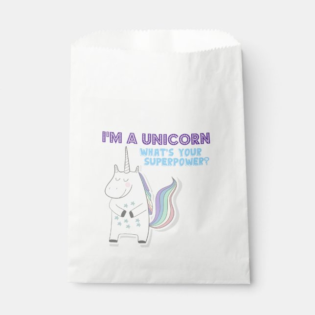 Unicorn Superpower Favour Bag (Front)