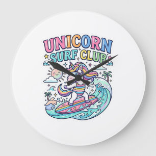 Unicorn Surf Club Large Clock