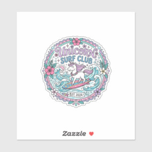 Unicorn Surf Club Playful Shirt Graphic_1