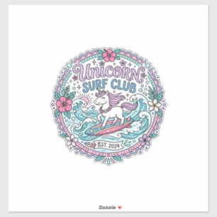 Unicorn Surf Club Playful Shirt Graphic_1
