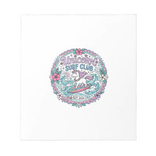 Unicorn Surf Club Playful Shirt Graphic_1 Notepad