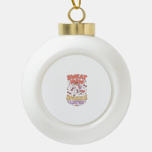 Unicorn Sweat Now Sparkle Later Print Ready Zazzle Ceramic Ball Christmas Ornament