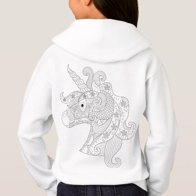 Unicorn sweatshirt for girls (Back)