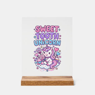 Unicorn Sweet Tooth Unicorn Cute Pastel Cute Gift Acrylic Sign