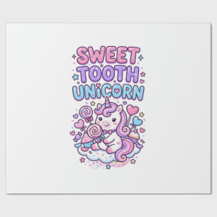 Unicorn Sweet Tooth Unicorn Cute Pastel Cute Gift  Wrapping Paper