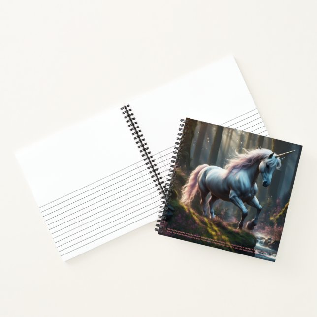Unicorn Symbolism Hardcover Notebook (Inside)