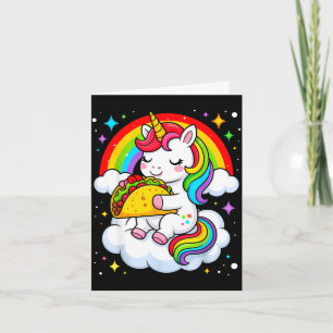 Unicorn taco rainbow fiesta cinco de mayo toddler card