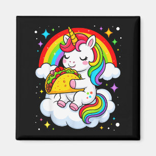 Unicorn taco rainbow fiesta cinco de mayo toddler magnet