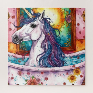 Unicorn Taking a Bath Puzzle