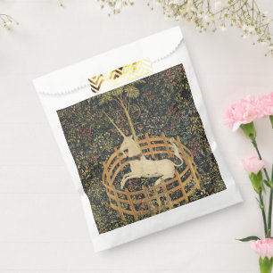 Unicorn Tapestries Captivity Mediaeval Tapestry Favour Bag