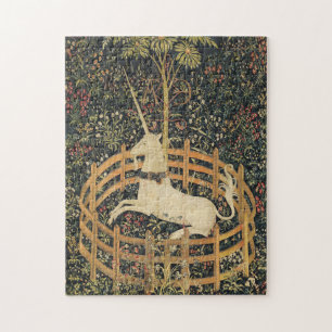 Unicorn Tapestries Captivity Mediaeval Tapestry Jigsaw Puzzle