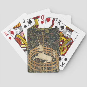 Unicorn Tapestries Captivity Mediaeval Tapestry Playing Cards