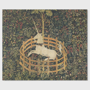 Unicorn Tapestries Captivity Mediaeval Tapestry Wrapping Paper