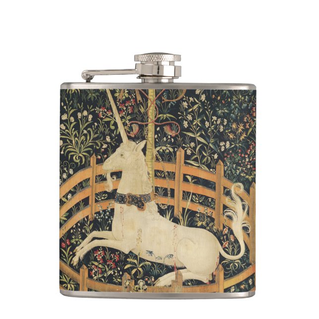 Unicorn Tapestries Classic Tapestry  Hip Flask (Front)