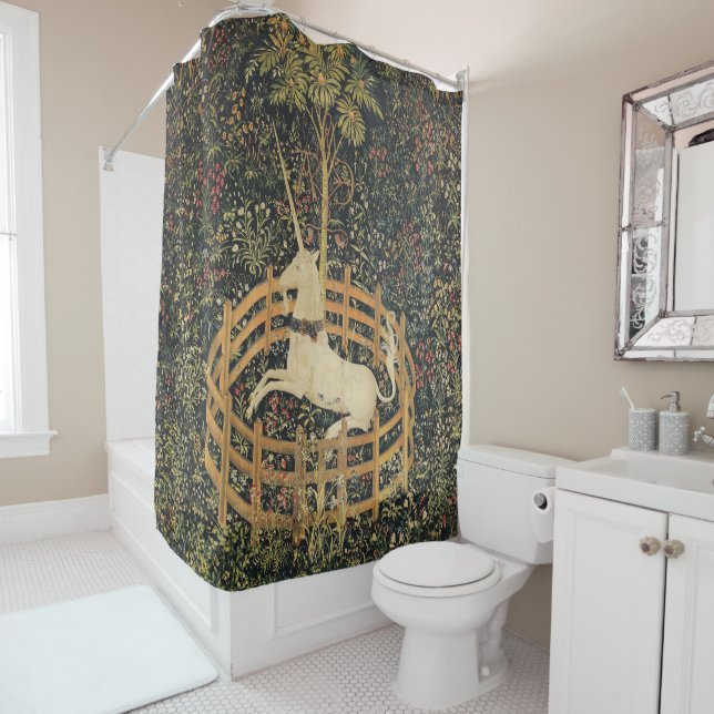Unicorn Tapestries Classic Tapestry  Shower Curtain (In Situ)