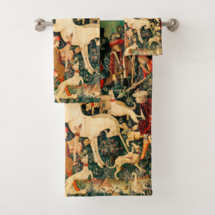 Unicorn Tapestries Defends Hunt  Bath Towel Set