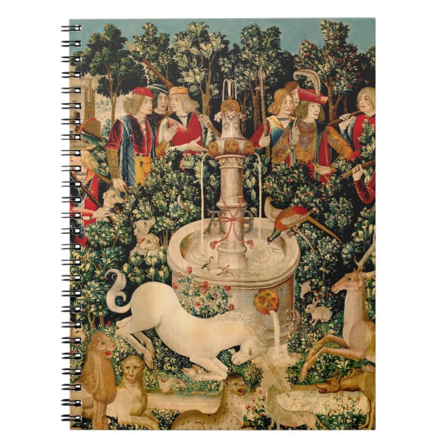 Unicorn Tapestries Found Legend Myth Mediaeval Art Notebook (Front)
