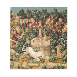 Unicorn Tapestries Found Legend Myth Mediaeval Art Notepad
