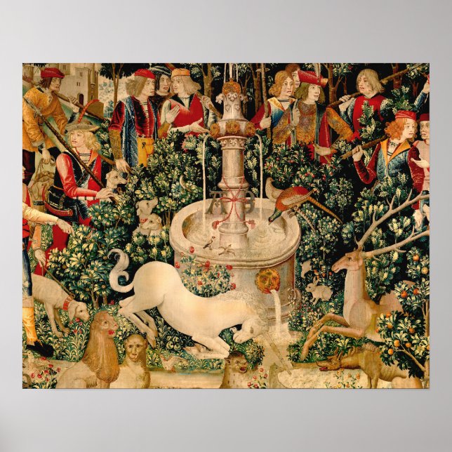 Unicorn Tapestries Found Legend Myth Mediaeval Art Poster (Front)