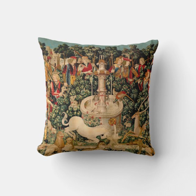 Unicorn Tapestries Found Legend Mythical Cushion (Front)