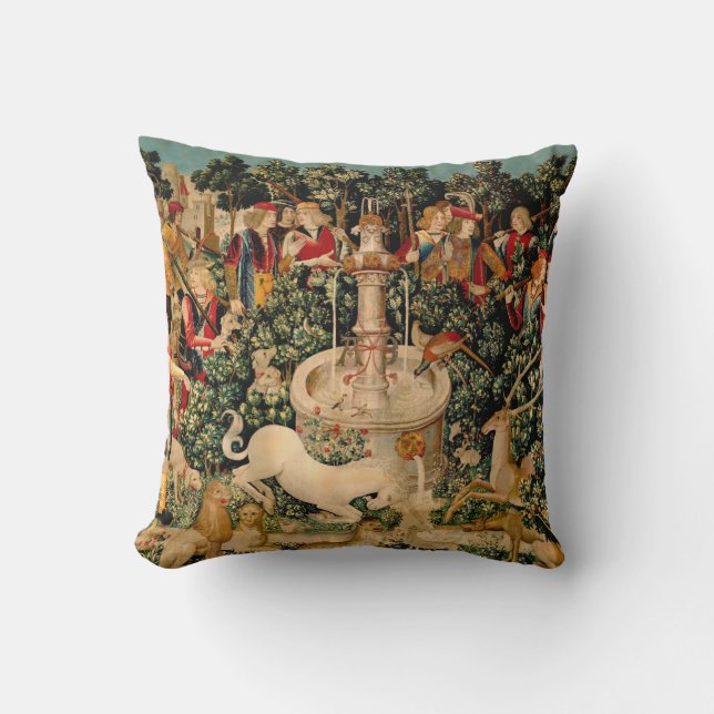 Unicorn Tapestries Found Legend Mythical Cushion (Front)