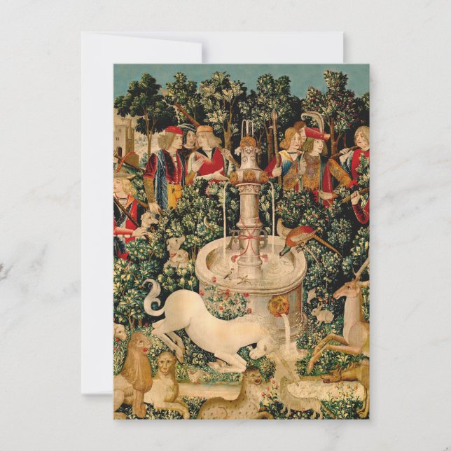 Unicorn Tapestries Found Legend Mythical Invitation (Front)