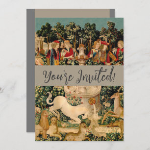 Unicorn Tapestries Found Legend Mythical Invitation