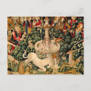 Unicorn Tapestries Found Legend Mythical Postcard