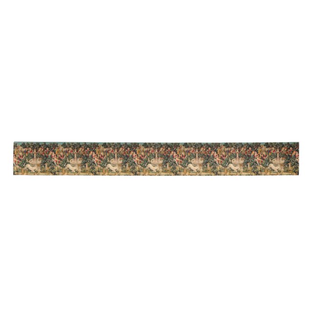 Unicorn Tapestries Found Legend Mythical Satin Ribbon (Front)