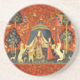 Unicorn Tapestries Lady Legend Mediaeval Coaster