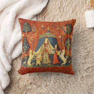 Unicorn Tapestries Lady Legend Mediaeval Cushion
