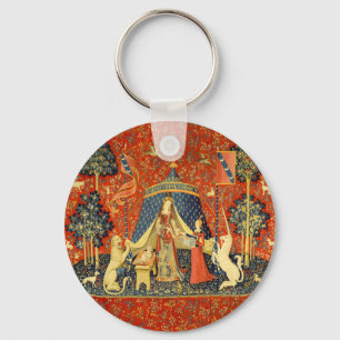 Unicorn Tapestries Lady Legend Mediaeval Key Ring