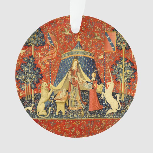 Unicorn Tapestries Lady Legend Mediaeval Ornament (Front)
